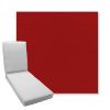 Picture of Canvas Jockey Red | Boxed Chaise Lounge Cushion - Sunbrella© Fabric