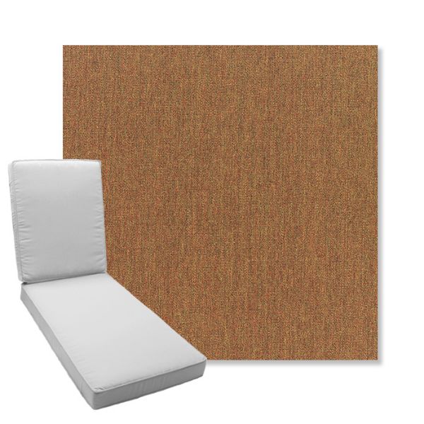Picture of Canvas Teak | Boxed Chaise Lounge Cushion - Sunbrella© Fabric