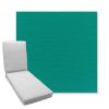 Picture of Canvas Teal | Boxed Chaise Lounge Cushion - Sunbrella© Fabric