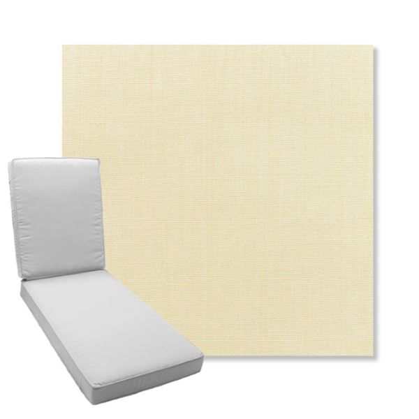 Picture of Canvas Vellum | Boxed Chaise Lounge Cushion - Sunbrella© Fabric