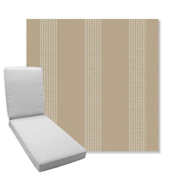 Picture of Caper Camel | Boxed Chaise Lounge Cushion - Sunbrella© Fabric