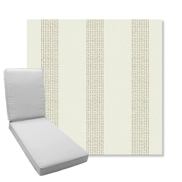 Picture of Caper Linen | Boxed Chaise Lounge Cushion - Sunbrella© Fabric
