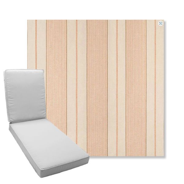 Picture of Carlo Mesa | Boxed Chaise Lounge Cushion - Sunbrella© Fabric
