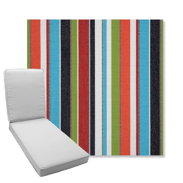 Picture of Carousel Confetti | Boxed Chaise Lounge Cushion - Sunbrella© Fabric