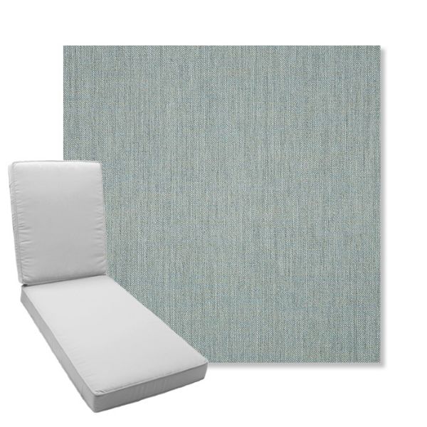 Picture of Cast Mist | Boxed Chaise Lounge Cushion - Sunbrella© Fabric