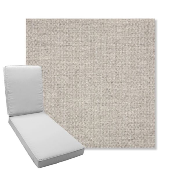 Picture of Cast Silver | Boxed Chaise Lounge Cushion - Sunbrella© Fabric
