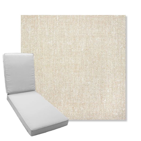 Picture of Chartres Cloud | Boxed Chaise Lounge Cushion - Sunbrella© Fabric