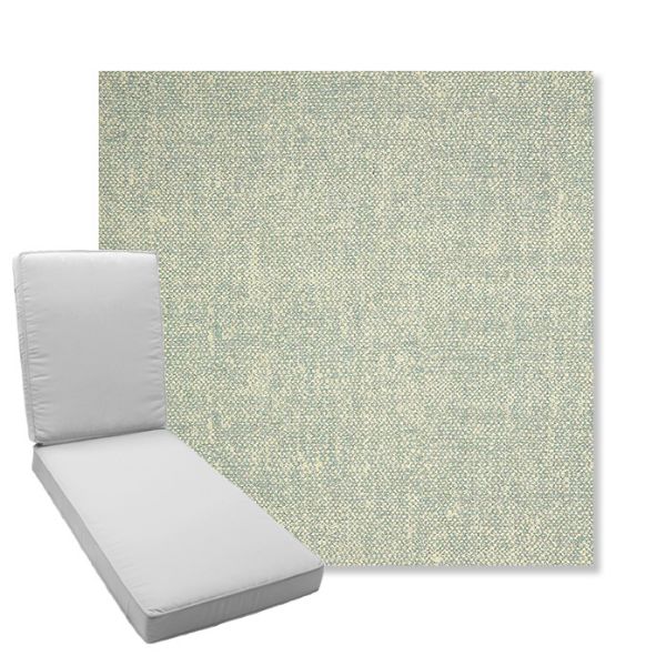 Picture of Chartres Mist | Boxed Chaise Lounge Cushion - Sunbrella© Fabric