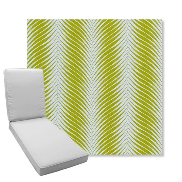 Picture of Clock Out Frond | Boxed Chaise Lounge Cushion - Sunbrella© Fabric