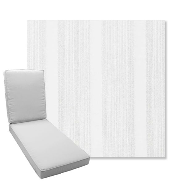 Picture of Compose Linen | Boxed Chaise Lounge Cushion - Sunbrella© Fabric