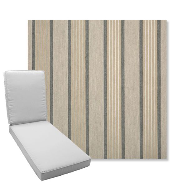 Picture of Cove Pebble | Boxed Chaise Lounge Cushion - Sunbrella© Fabric