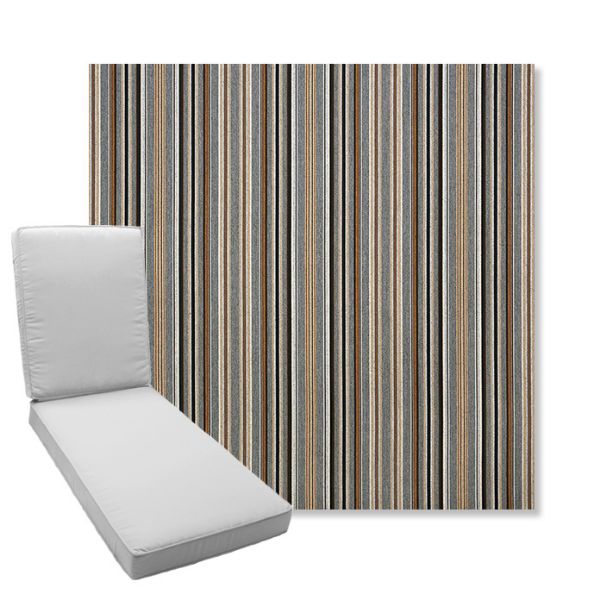 Picture of Cultivate Stone | Boxed Chaise Lounge Cushion - Sunbrella© Fabric