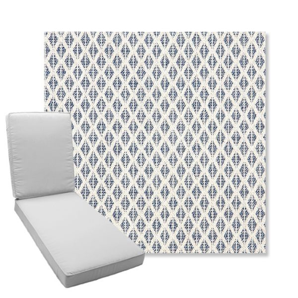 Picture of Detail Denim | Boxed Chaise Lounge Cushion - Sunbrella© Fabric