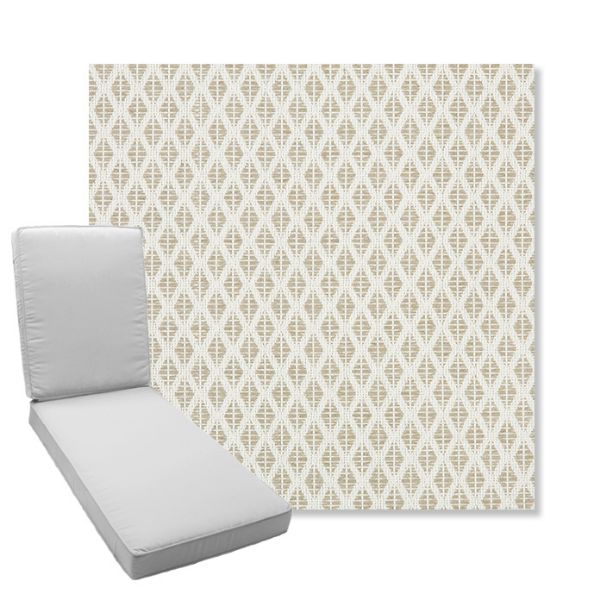 Picture of Detail Linen | Boxed Chaise Lounge Cushion - Sunbrella© Fabric