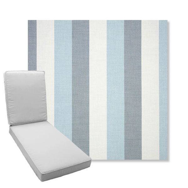 Picture of Direction Dew | Boxed Chaise Lounge Cushion - Sunbrella© Fabric