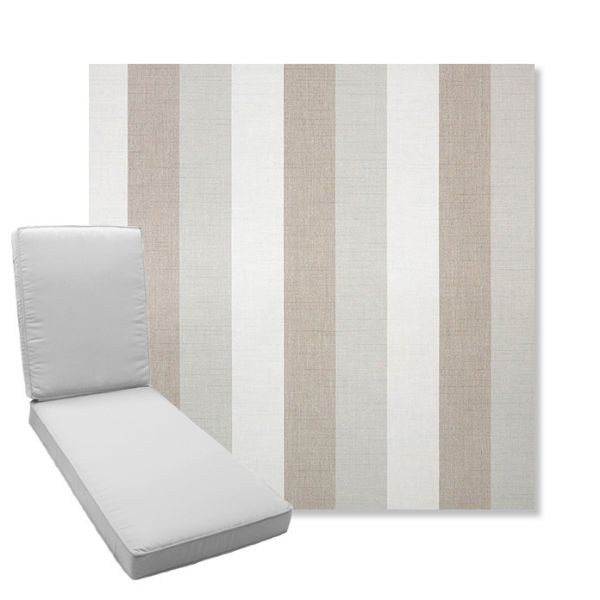 Picture of Direction Linen | Boxed Chaise Lounge Cushion - Sunbrella© Fabric