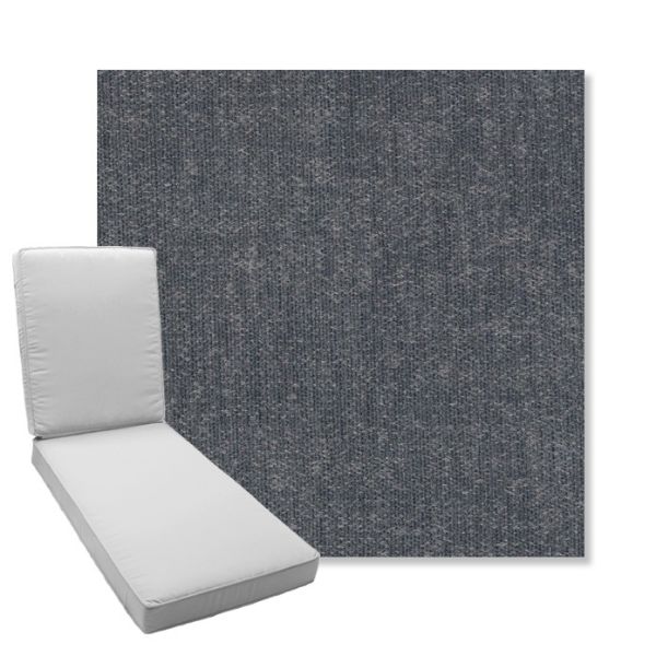 Picture of Dither Slate | Boxed Chaise Lounge Cushion - Sunbrella© Fabric