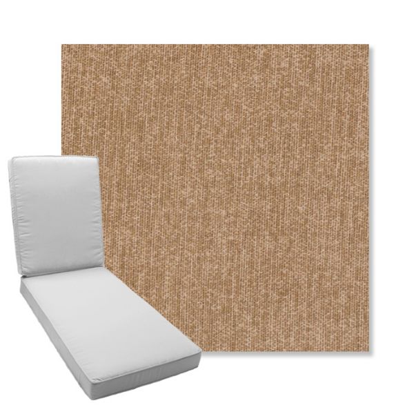 Picture of Dither Toffee | Boxed Chaise Lounge Cushion - Sunbrella© Fabric