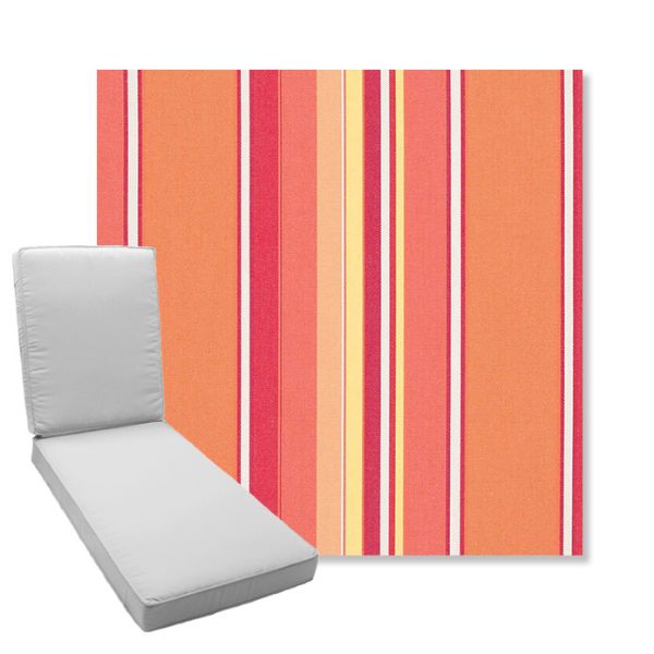 Picture of Dolce Mango | Boxed Chaise Lounge Cushion - Sunbrella© Fabric