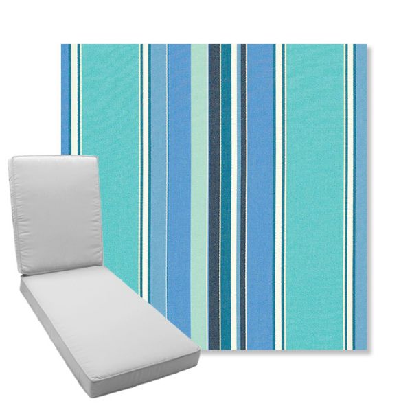 Picture of Dolce Oasis | Boxed Chaise Lounge Cushion - Sunbrella© Fabric