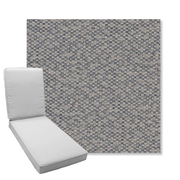 Picture of Dumont Slate | Boxed Chaise Lounge Cushion - Sunbrella© Fabric