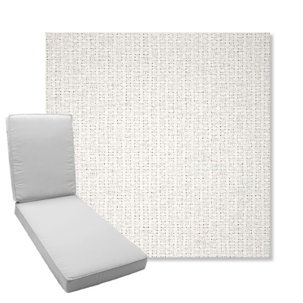 Picture of Dumont Snow | Boxed Chaise Lounge Cushion - Sunbrella© Fabric