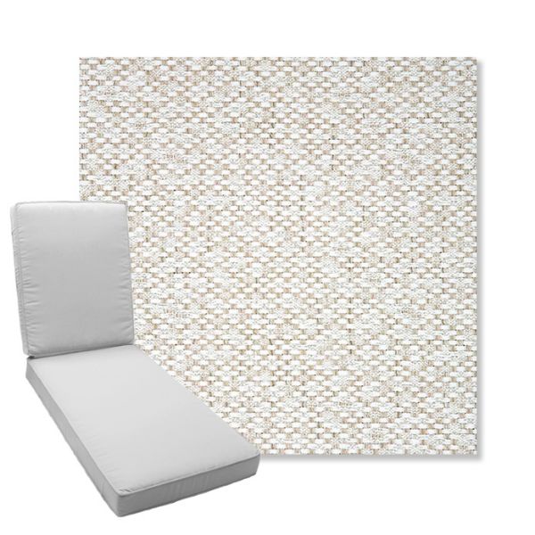 Picture of Dumont Stucco | Boxed Chaise Lounge Cushion - Sunbrella© Fabric