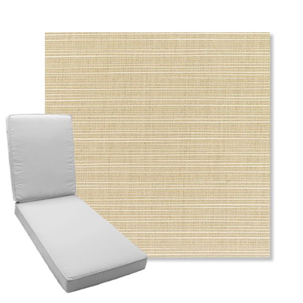 Picture of Dupione Sand | Boxed Chaise Lounge Cushion - Sunbrella© Fabric