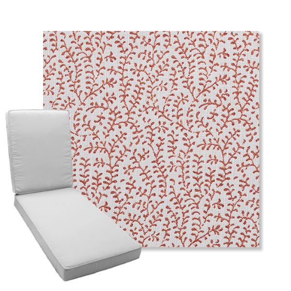 Picture of Eberly Clay | Boxed Chaise Lounge Cushion - Sunbrella© Fabric
