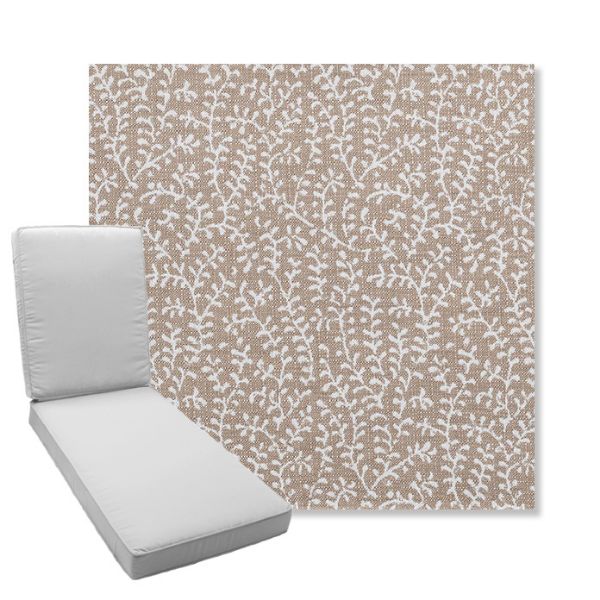 Picture of Eberly Linen | Boxed Chaise Lounge Cushion - Sunbrella© Fabric