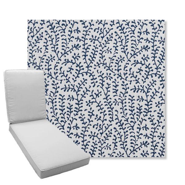 Picture of Eberly Peacock | Boxed Chaise Lounge Cushion - Sunbrella© Fabric