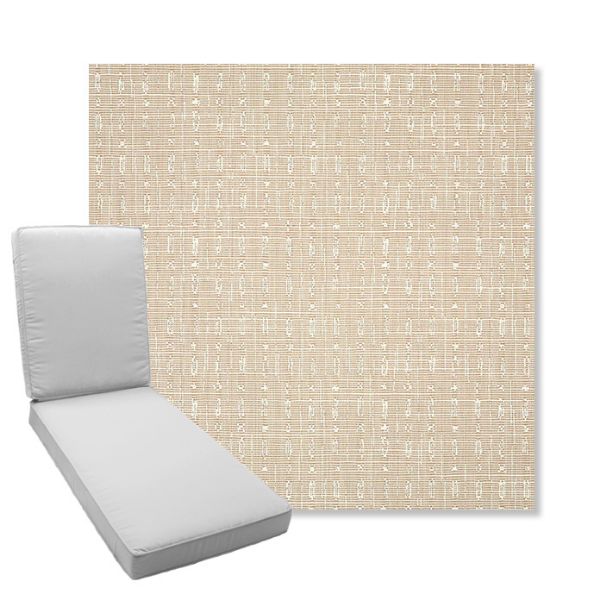 Picture of Embrace Linen | Boxed Chaise Lounge Cushion - Sunbrella© Fabric
