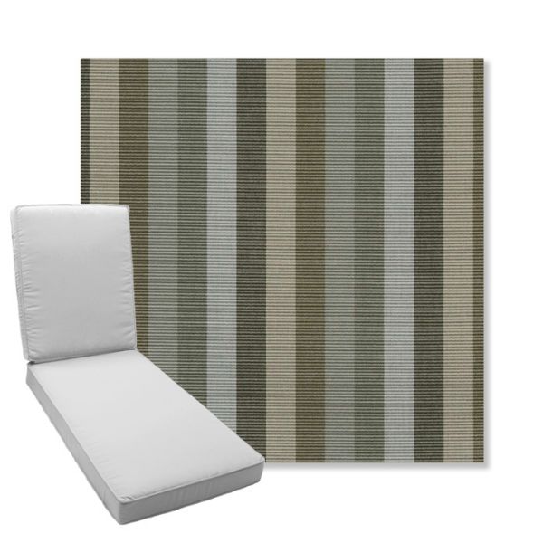 Picture of Entice Moss | Boxed Chaise Lounge Cushion - Sunbrella© Fabric