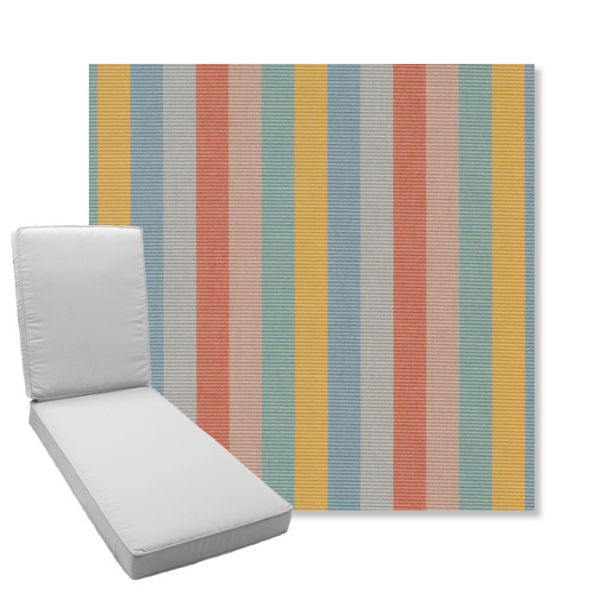 Picture of Entice Sunrise | Boxed Chaise Lounge Cushion - Sunbrella© Fabric