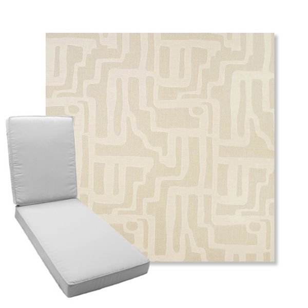 Picture of Escher Alabaster | Boxed Chaise Lounge Cushion - Sunbrella© Fabric