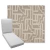 Picture of Escher Greige | Boxed Chaise Lounge Cushion - Sunbrella© Fabric