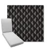 Picture of Etched Angles Char | Boxed Chaise Lounge Cushion - Sunbrella© Fabric