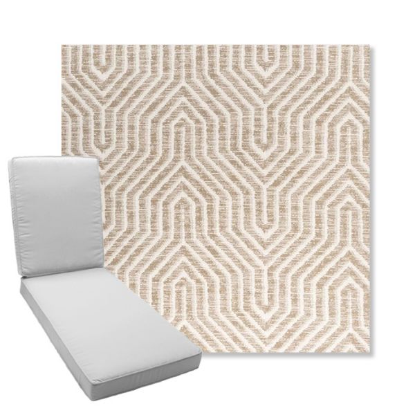 Picture of Etna Dune | Boxed Chaise Lounge Cushion - Sunbrella© Fabric