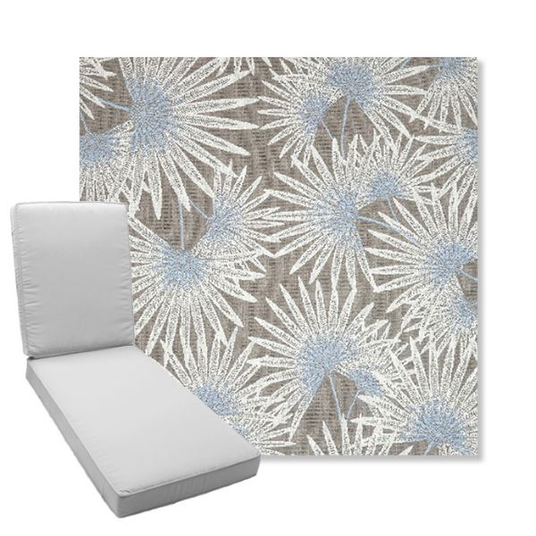 Picture of Etta Vapor | Boxed Chaise Lounge Cushion - Sunbrella© Fabric