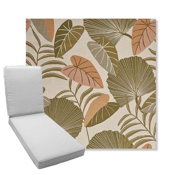 Picture of Fernie Mimosa | Boxed Chaise Lounge Cushion - Sunbrella© Fabric