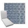 Picture of Figure Indigo | Boxed Chaise Lounge Cushion - Sunbrella© Fabric