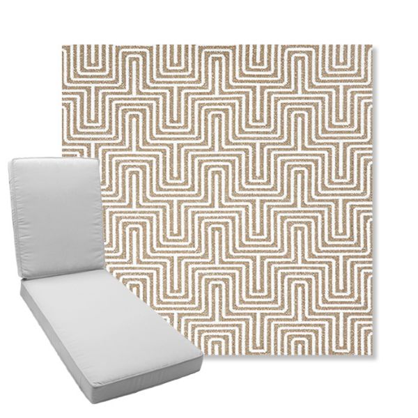 Picture of Figure Mineral | Boxed Chaise Lounge Cushion - Sunbrella© Fabric
