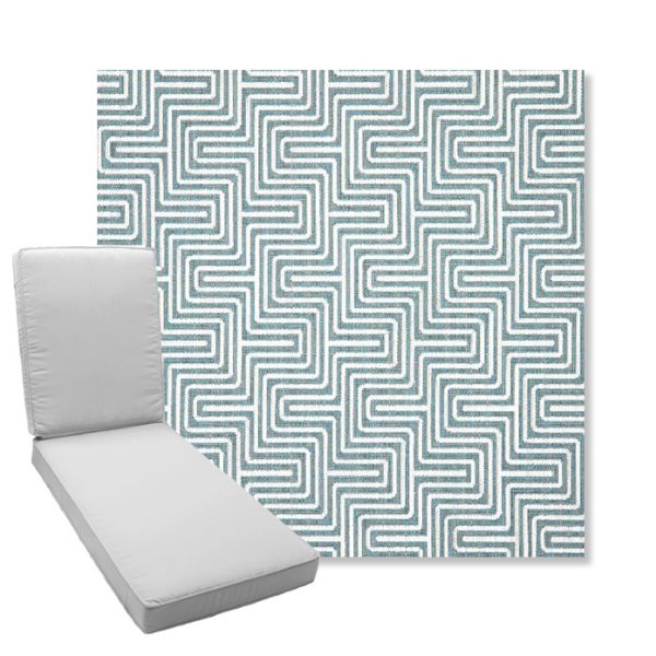 Picture of Figure Twilight | Boxed Chaise Lounge Cushion - Sunbrella© Fabric