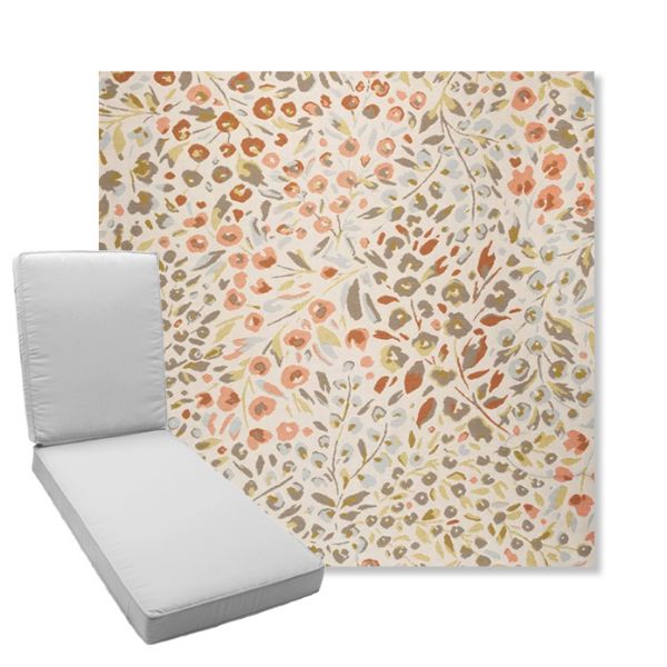 Picture of Flora Sunset | Boxed Chaise Lounge Cushion - Sunbrella© Fabric