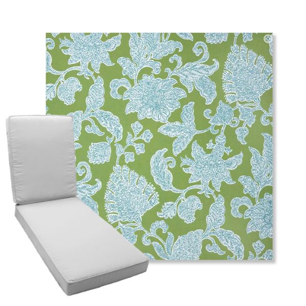 Picture of Floral Song Spring | Boxed Chaise Lounge Cushion - Sunbrella© Fabric