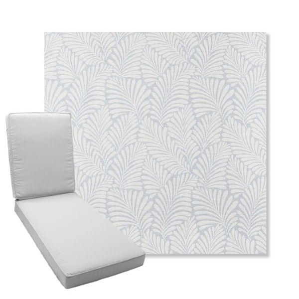 Picture of Frond Sky | Boxed Chaise Lounge Cushion - Sunbrella© Fabric