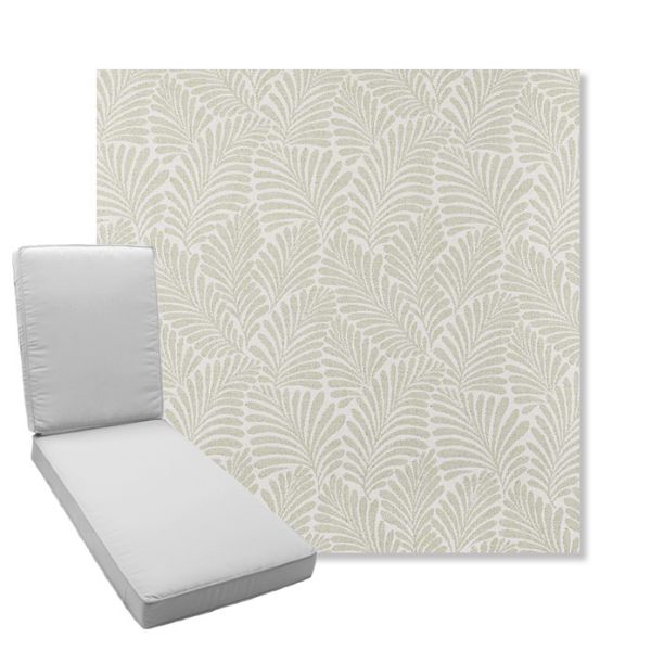 Picture of Frond Spring | Boxed Chaise Lounge Cushion - Sunbrella© Fabric