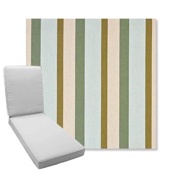 Picture of Gateway Aloe | Boxed Chaise Lounge Cushion - Sunbrella© Fabric