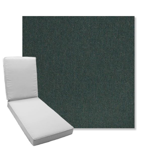 Picture of Heritage Alpine | Boxed Chaise Lounge Cushion - Sunbrella© Fabric