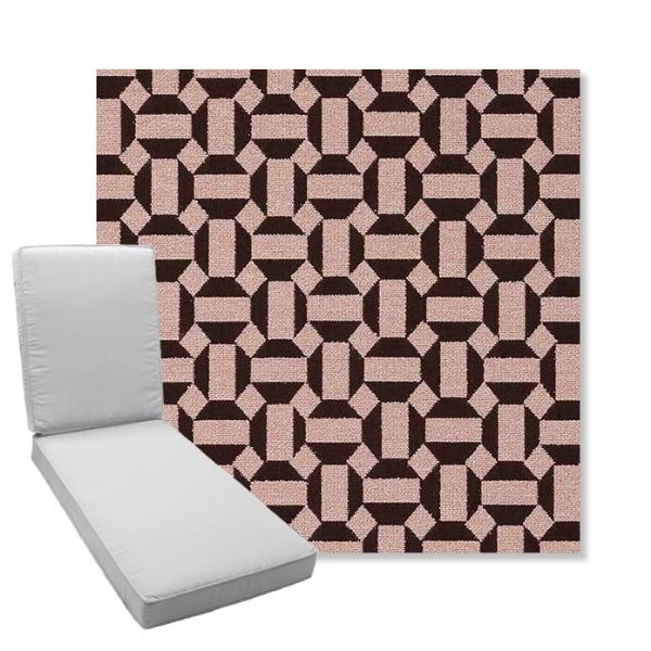 Picture of Hoopla Black Cherry | Boxed Chaise Lounge Cushion - Sunbrella© Fabric